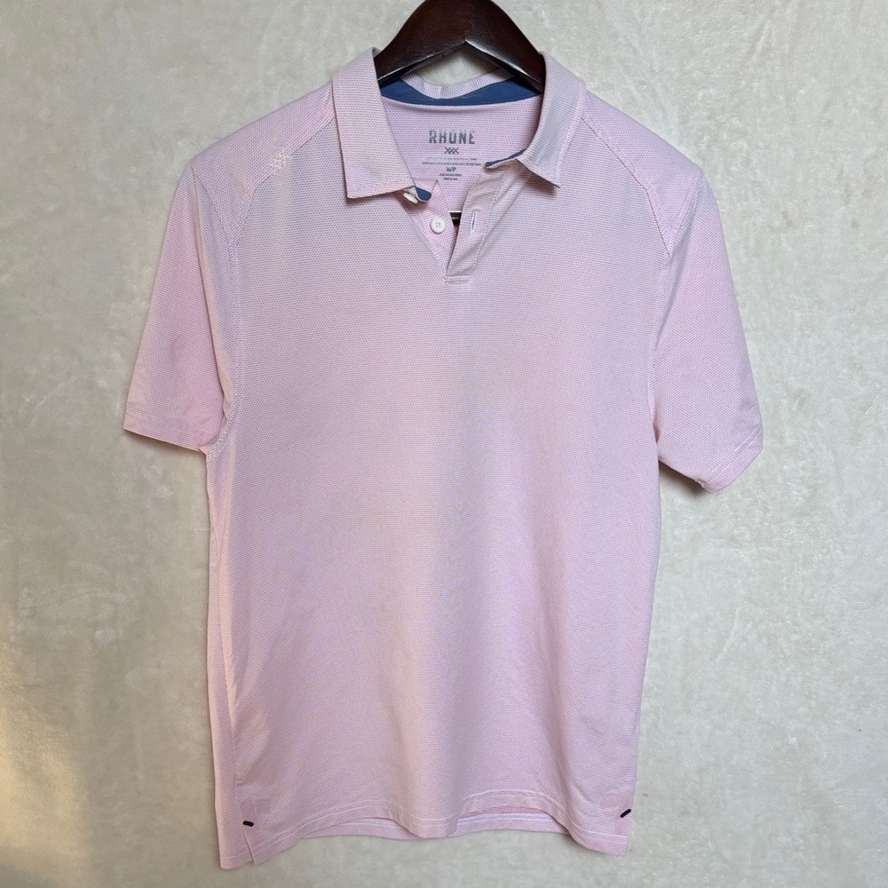 RHONE Red / White Performance Polo